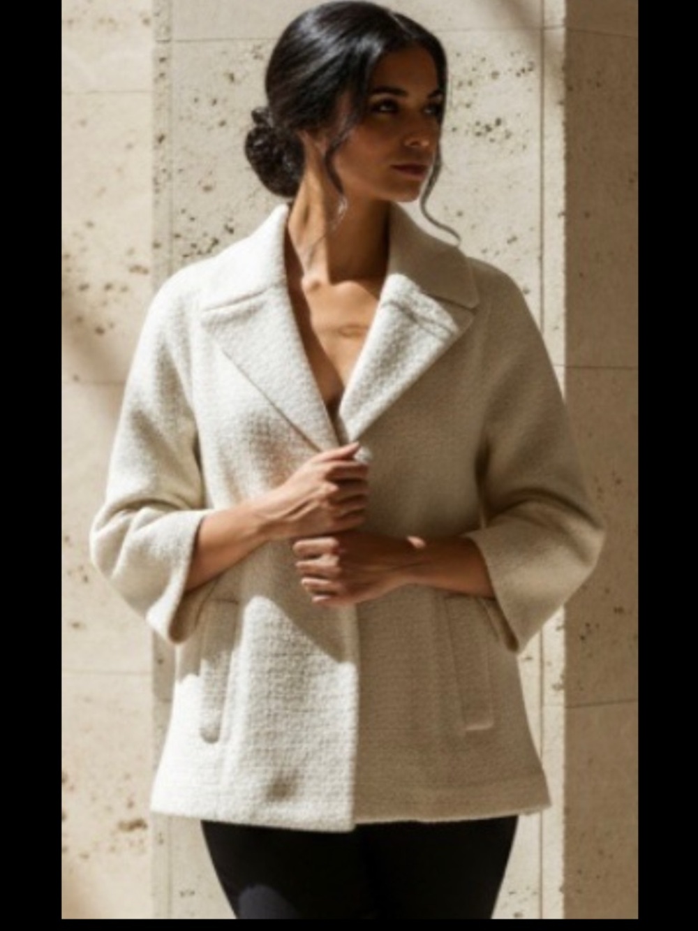 CIRCOLO 1901 Boulce Jacket Coat Blazer Knit Ivory Cream Italian Italy